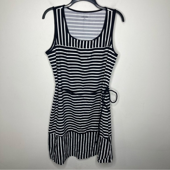Lands End casual dress size medium black & white - Picture 1 of 6